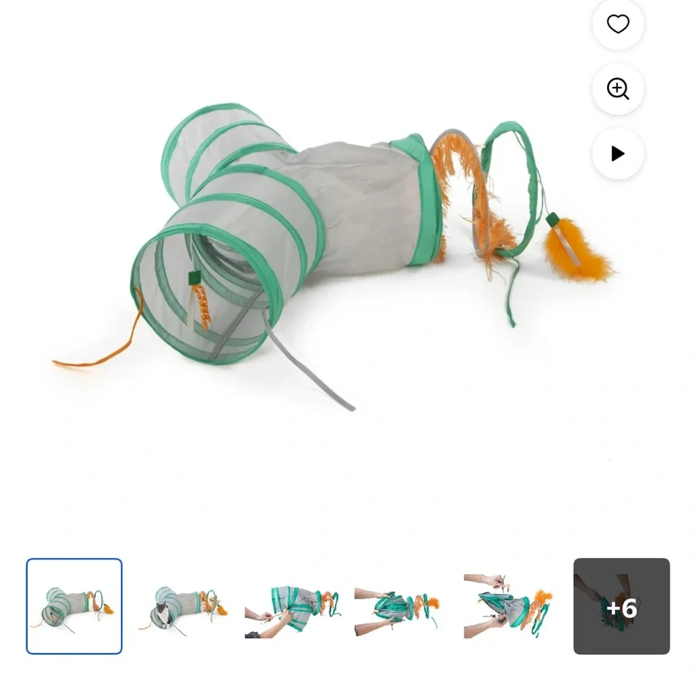Interactive Cream Cat Tunnel